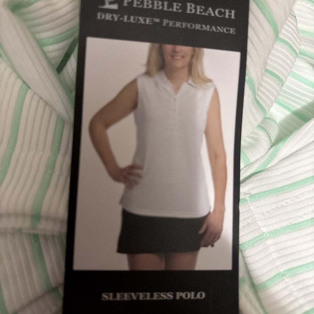 Women's Pebble Beach Sleeveless Polo Golf Shirt Dry-Luxe Performance Size XXL